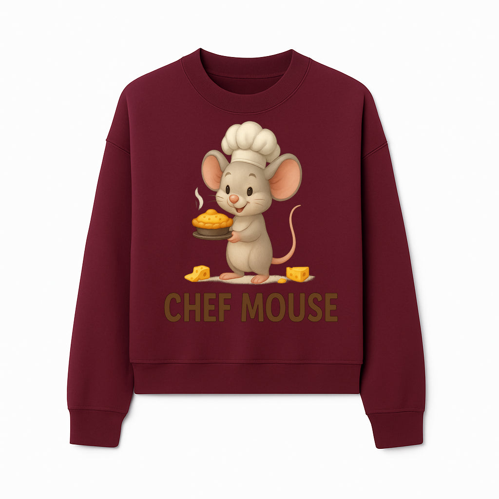 Chef Mouse Cartoon Wall Art Print - Cute Kitchen Decor for Kids, Nursery, or Culinary Enthusiasts, Adorable Chef Design - Sweatshirt 1758181718174.jpg