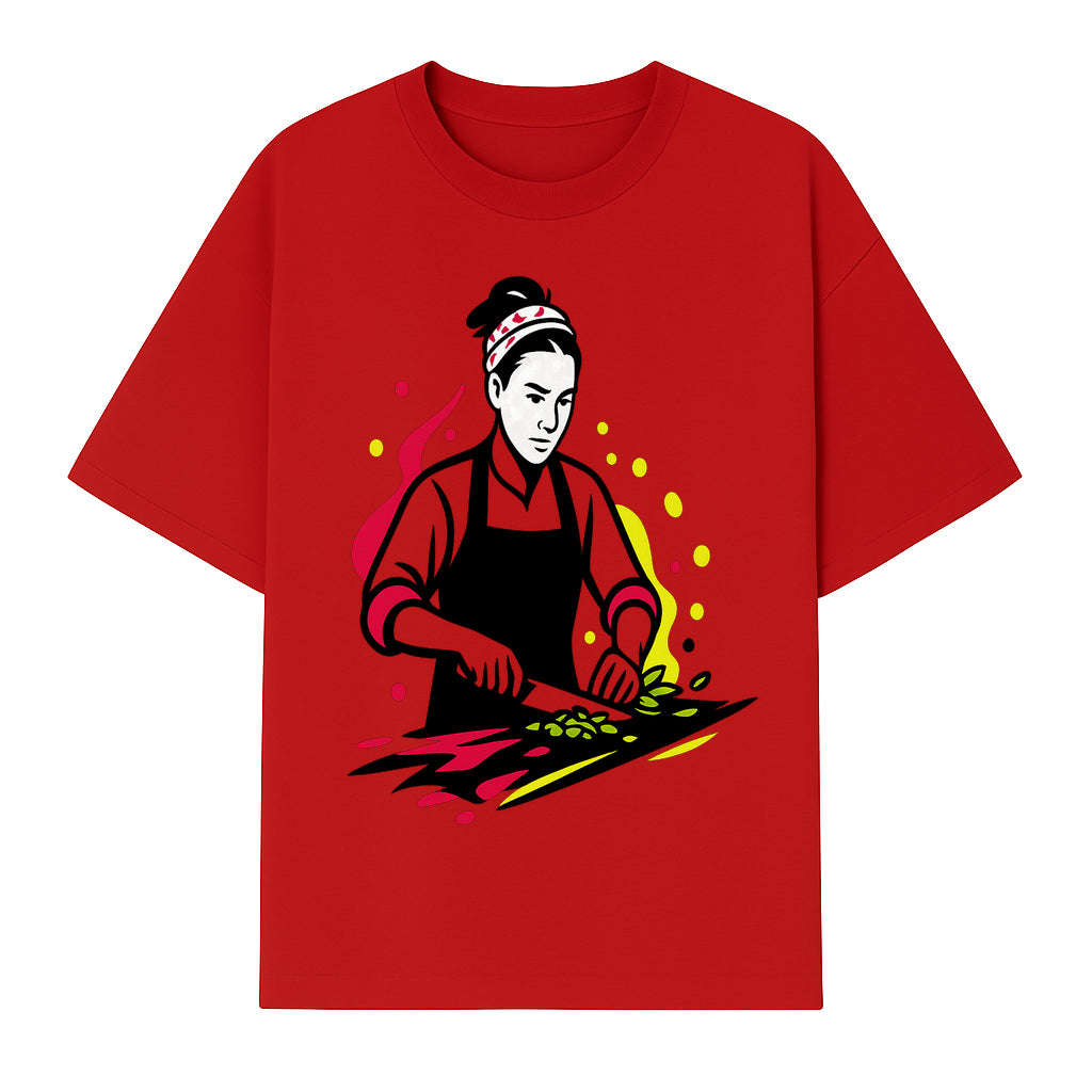 Chef Cutting Vegetables Graphic Tee | Cooking Apparel | Foodie Gift | Restaurant Uniform | Chef Artwork | Culinary T-Shirt - T-shirt 1758181718270.jpg