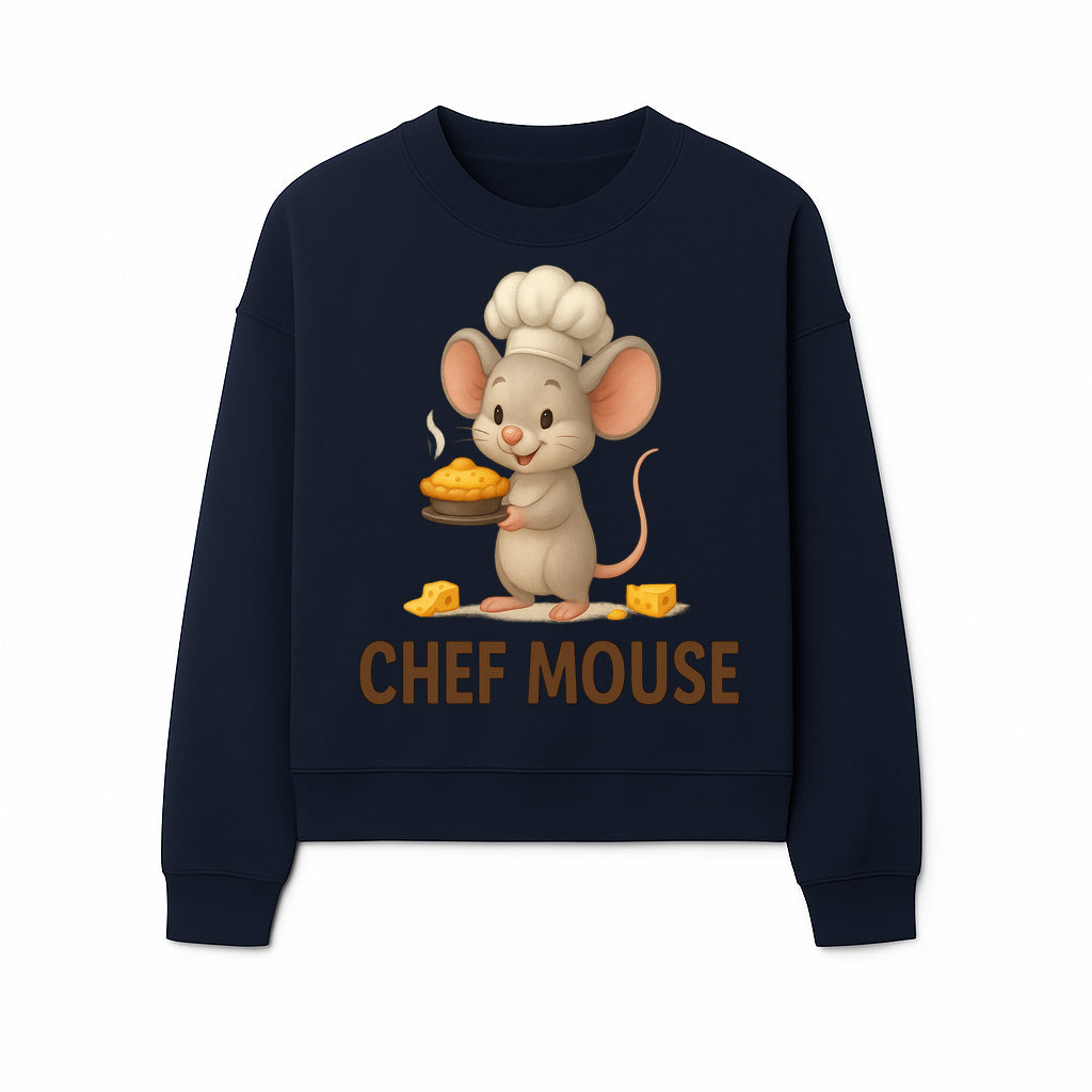 Chef Mouse Cartoon Wall Art Print - Cute Kitchen Decor for Kids, Nursery, or Culinary Enthusiasts, Adorable Chef Design - Sweatshirt 1758181718290.jpg