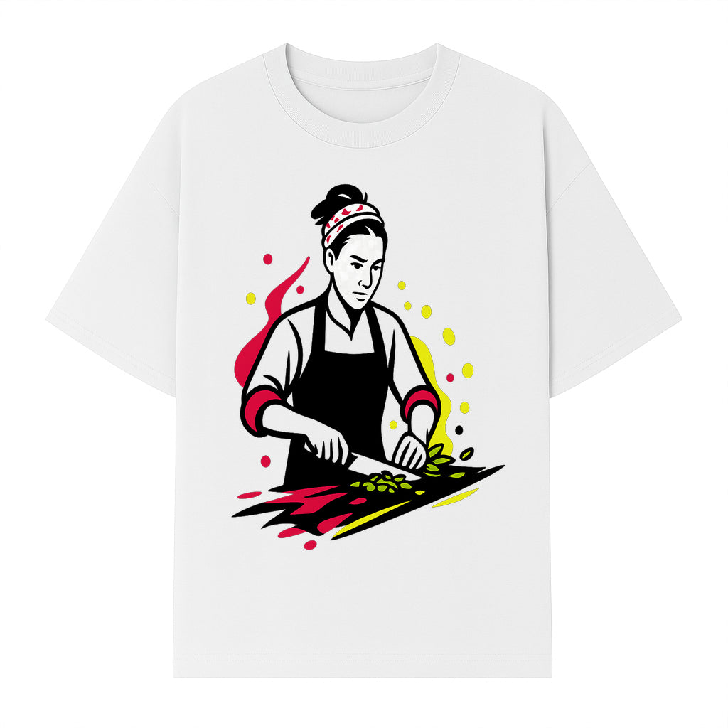 Chef Cutting Vegetables Graphic Tee | Cooking Apparel | Foodie Gift | Restaurant Uniform | Chef Artwork | Culinary T-Shirt - T-shirt 1758181718549.jpg