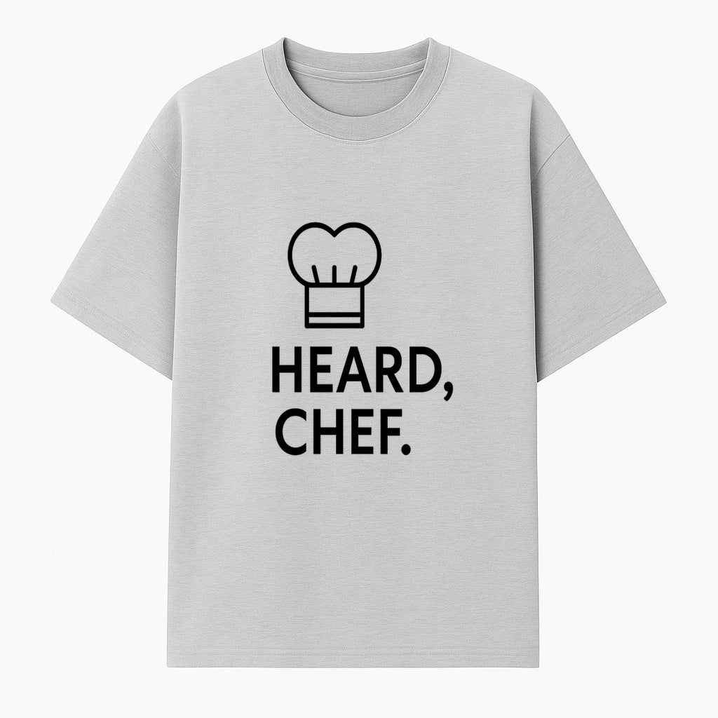 Chef Hat Wall Art Print - Heard, Chef Kitchen Decor, Culinary Quote, Chef Gift, Modern Kitchen Art, Foodie Decor, Home Cooking Style - T-shirt 1758181718912.jpg