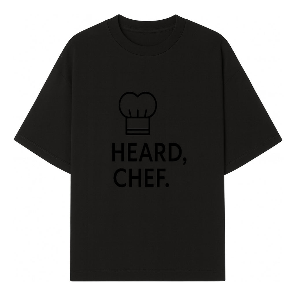 Chef Hat Wall Art Print - Heard, Chef Kitchen Decor, Culinary Quote, Chef Gift, Modern Kitchen Art, Foodie Decor, Home Cooking Style - T-shirt 1758181719059.jpg