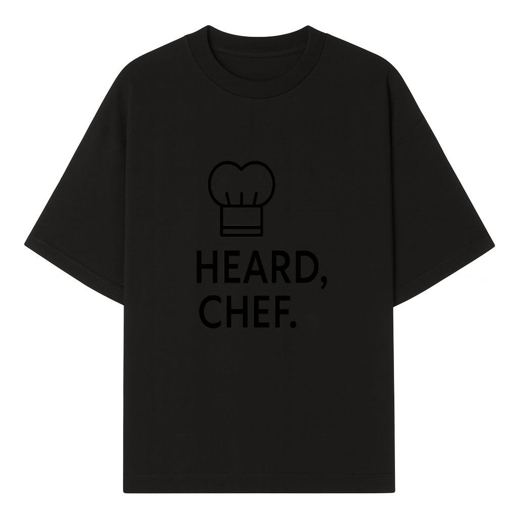 Chef Hat Wall Art Print - Heard, Chef Kitchen Decor, Culinary Quote, Chef Gift, Modern Kitchen Art, Foodie Decor, Home Cooking Style - T-shirt 1758181719059.jpg