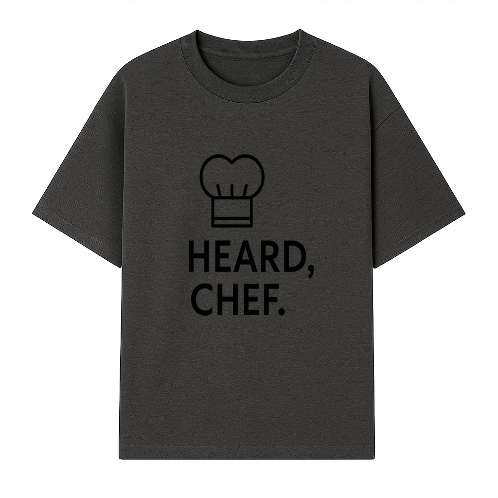 Chef Hat Wall Art Print - Heard, Chef Kitchen Decor, Culinary Quote, Chef Gift, Modern Kitchen Art, Foodie Decor, Home Cooking Style - T-shirt 1758181719227.jpg