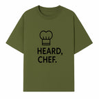 Chef Hat Wall Art Print - Heard, Chef Kitchen Decor, Culinary Quote, Chef Gift, Modern Kitchen Art, Foodie Decor, Home Cooking Style - T-shirt 1758181719358.jpg