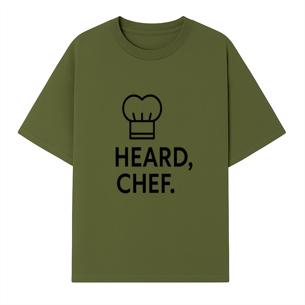 Chef Hat Wall Art Print - Heard, Chef Kitchen Decor, Culinary Quote, Chef Gift, Modern Kitchen Art, Foodie Decor, Home Cooking Style - T-shirt 1758181719358.jpg