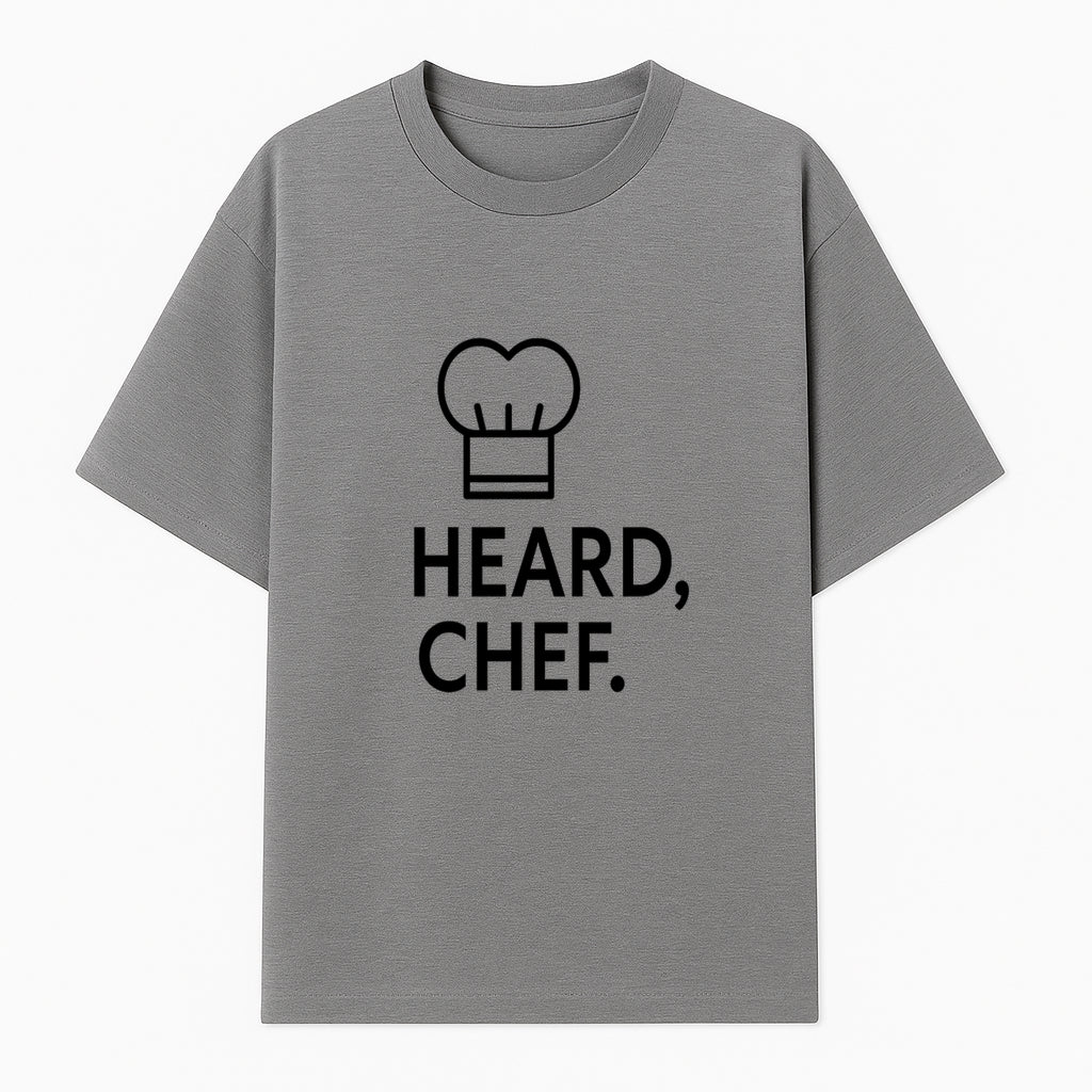 Chef Hat Wall Art Print - Heard, Chef Kitchen Decor, Culinary Quote, Chef Gift, Modern Kitchen Art, Foodie Decor, Home Cooking Style - T-shirt 1758181719495.jpg