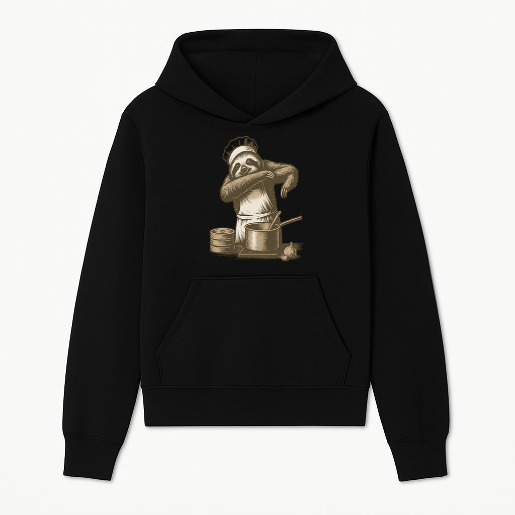 Chef Sloth Cooking Graphic Tee - Cute Animal Kitchen Design Funny Cooking Shirt for Food Lovers and Animal Enthusiasts - Hoodie 1758181719710.jpg