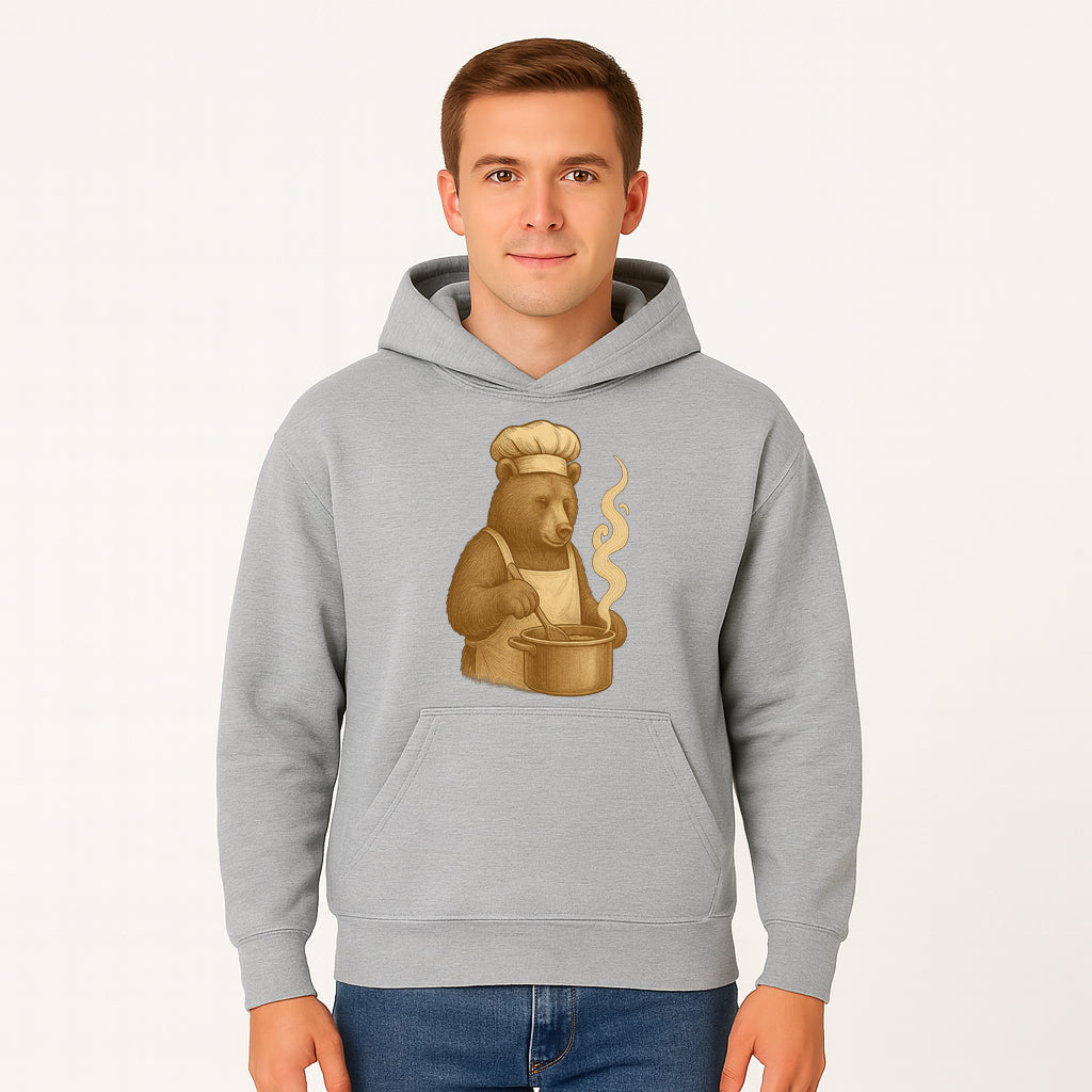 Chef Bear Cooking illustration - Vintage Art Print for Kitchen Decor or Animal Lover Gifts - Hoodie 1758181719795.jpg