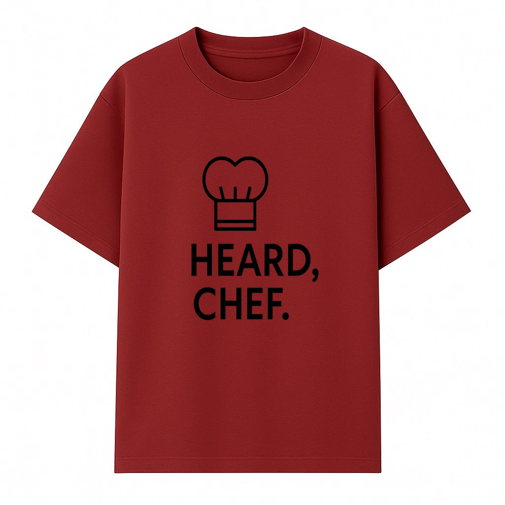 Chef Hat Wall Art Print - Heard, Chef Kitchen Decor, Culinary Quote, Chef Gift, Modern Kitchen Art, Foodie Decor, Home Cooking Style - T-shirt 1758181719867.jpg