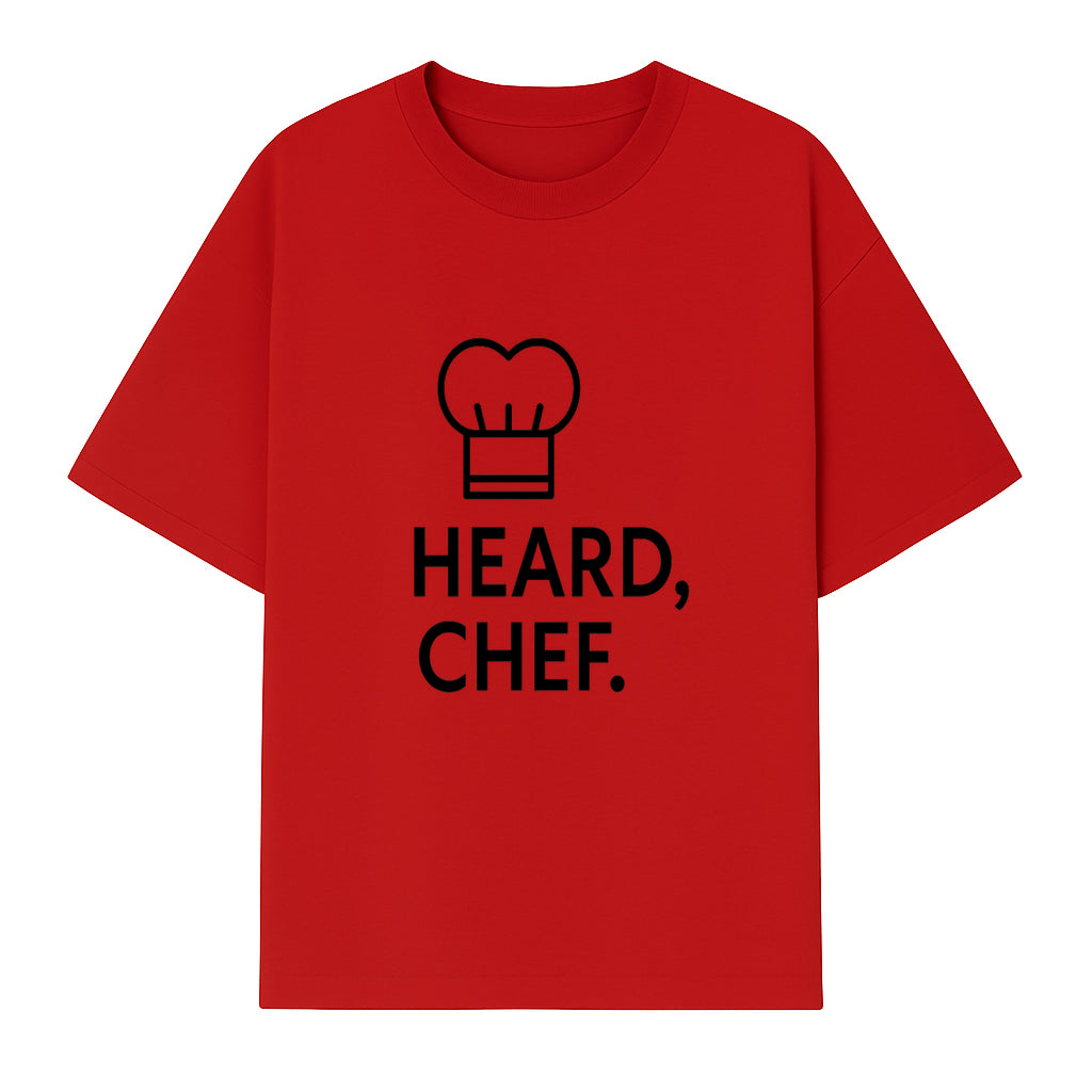 Chef Hat Wall Art Print - Heard, Chef Kitchen Decor, Culinary Quote, Chef Gift, Modern Kitchen Art, Foodie Decor, Home Cooking Style - T-shirt 1758181720128.jpg