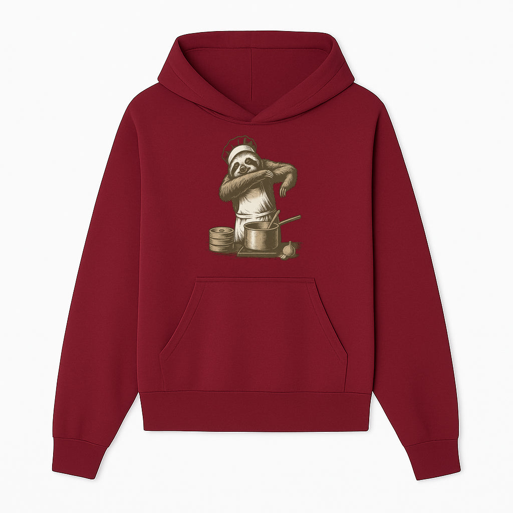 Chef Sloth Cooking Graphic Tee - Cute Animal Kitchen Design Funny Cooking Shirt for Food Lovers and Animal Enthusiasts - Hoodie 1758181720574.jpg