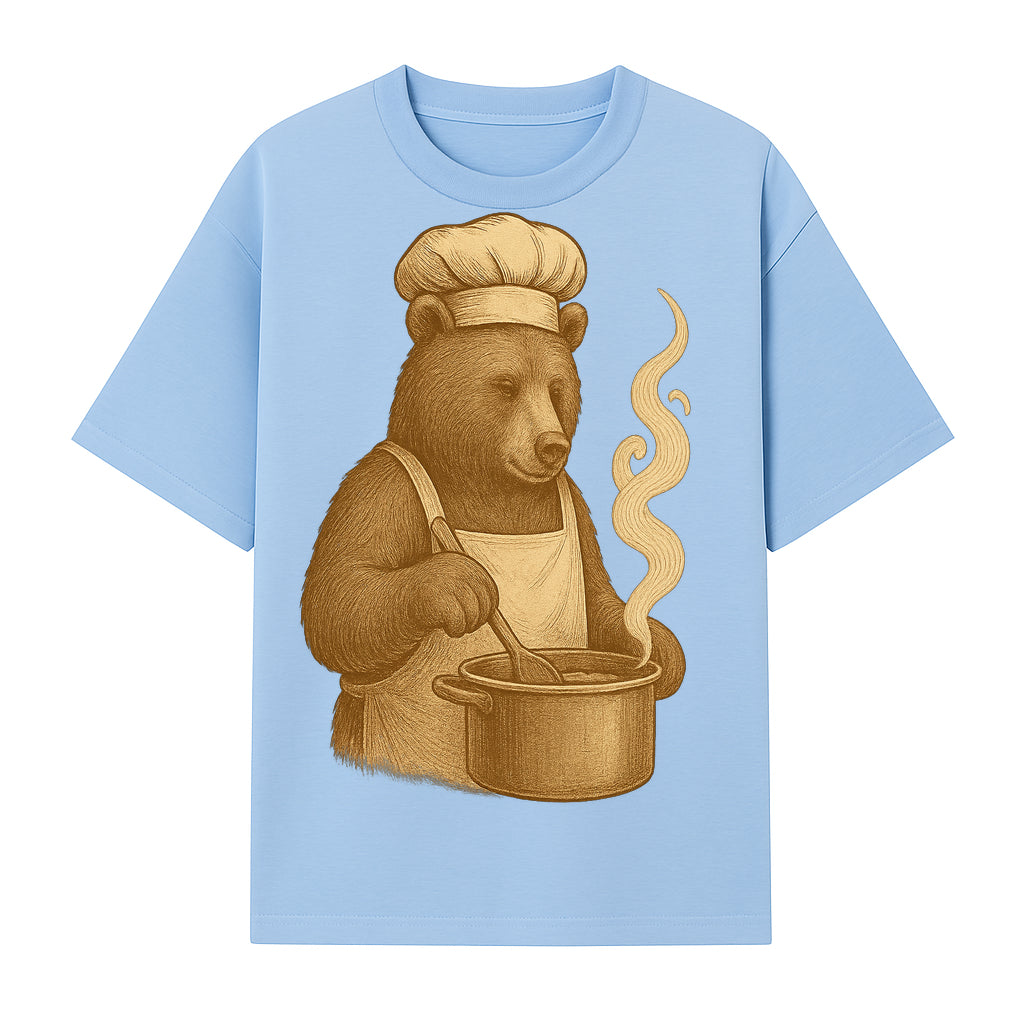 Chef Bear Cooking illustration - Vintage Art Print for Kitchen Decor or Animal Lover Gifts - T-shirt 1758181720782.jpg