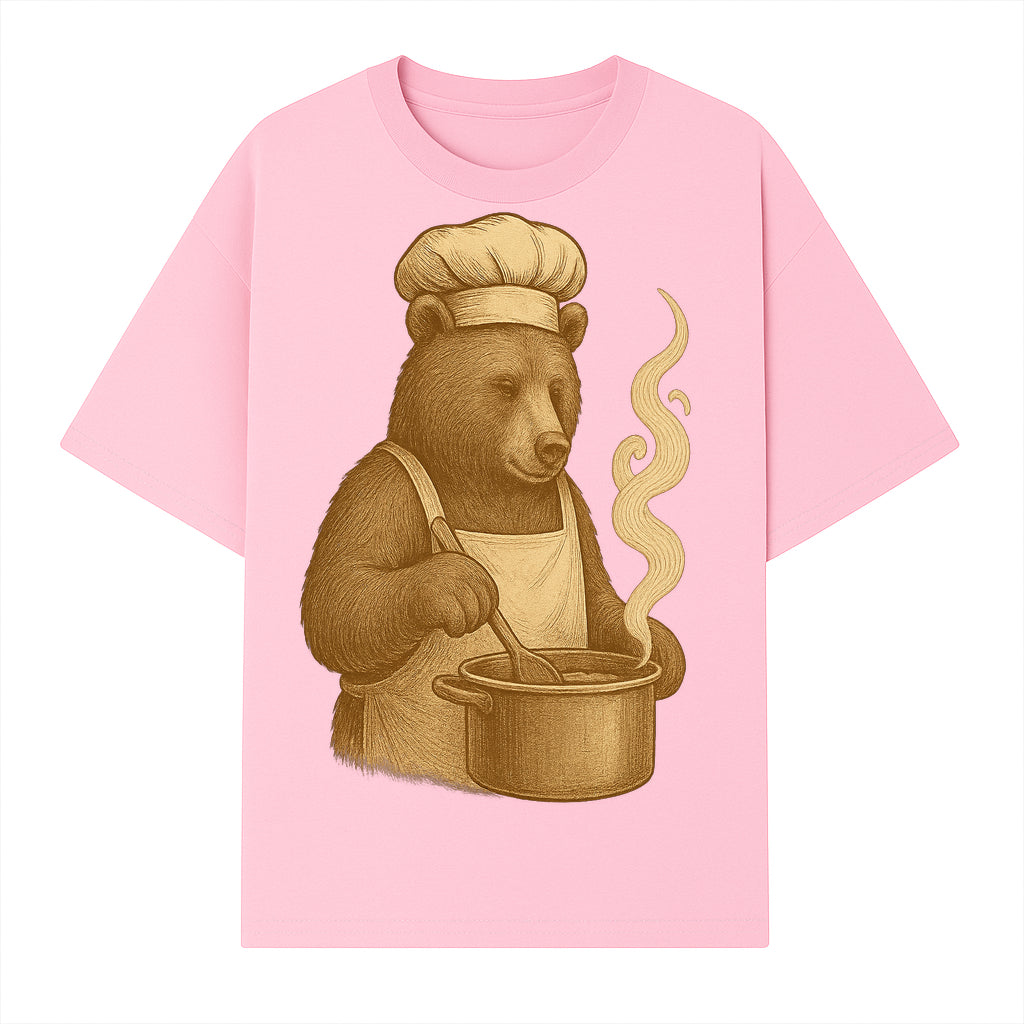 Chef Bear Cooking illustration - Vintage Art Print for Kitchen Decor or Animal Lover Gifts - T-shirt 1758181720953.jpg