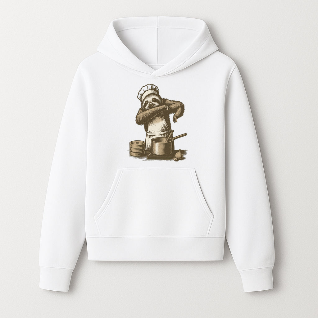 Chef Sloth Cooking Graphic Tee - Cute Animal Kitchen Design Funny Cooking Shirt for Food Lovers and Animal Enthusiasts - Hoodie 1758181721167.jpg