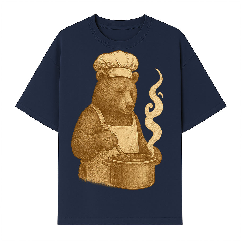 Chef Bear Cooking illustration - Vintage Art Print for Kitchen Decor or Animal Lover Gifts - T-shirt 1758181721316.jpg
