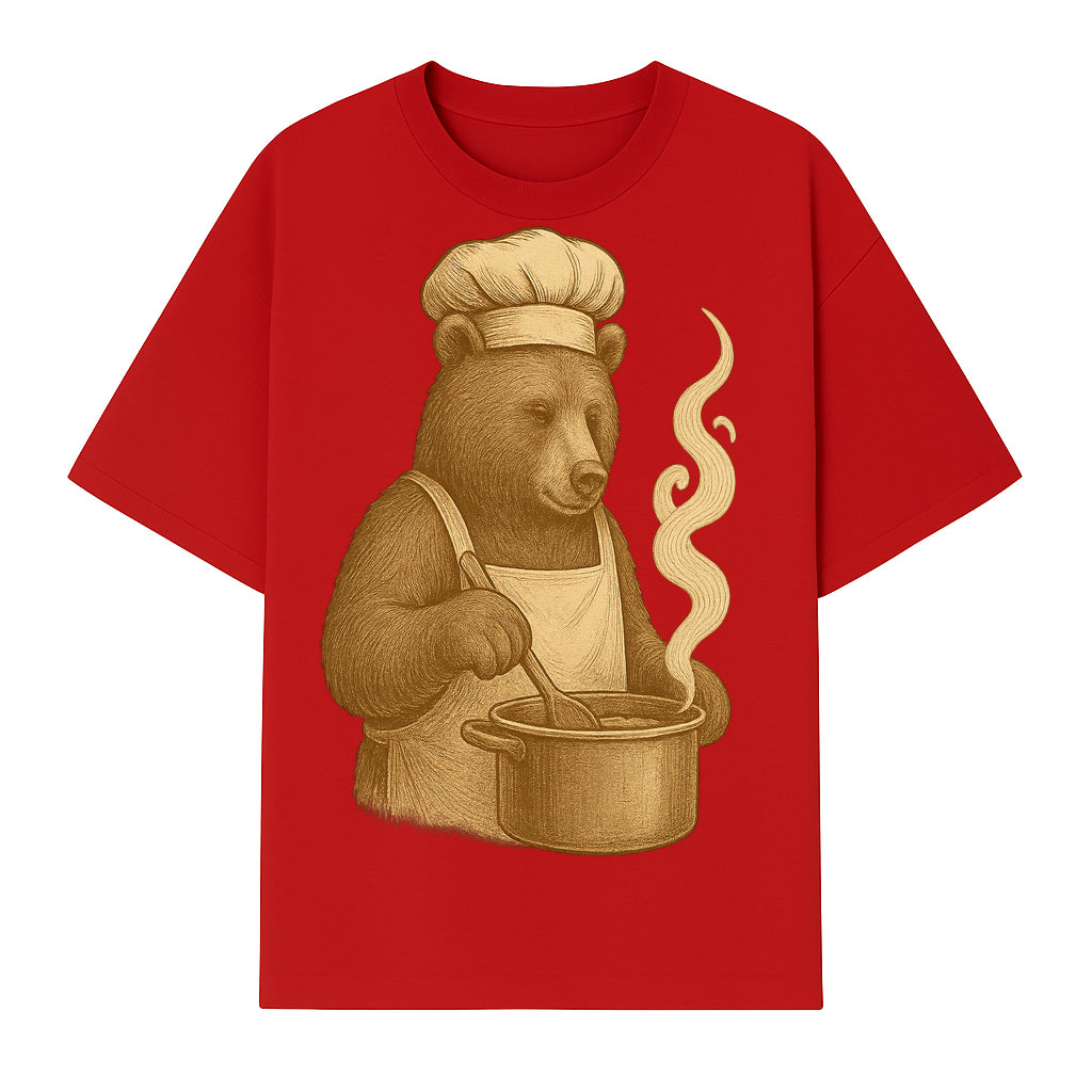 Chef Bear Cooking illustration - Vintage Art Print for Kitchen Decor or Animal Lover Gifts - T-shirt 1758181721433.jpg