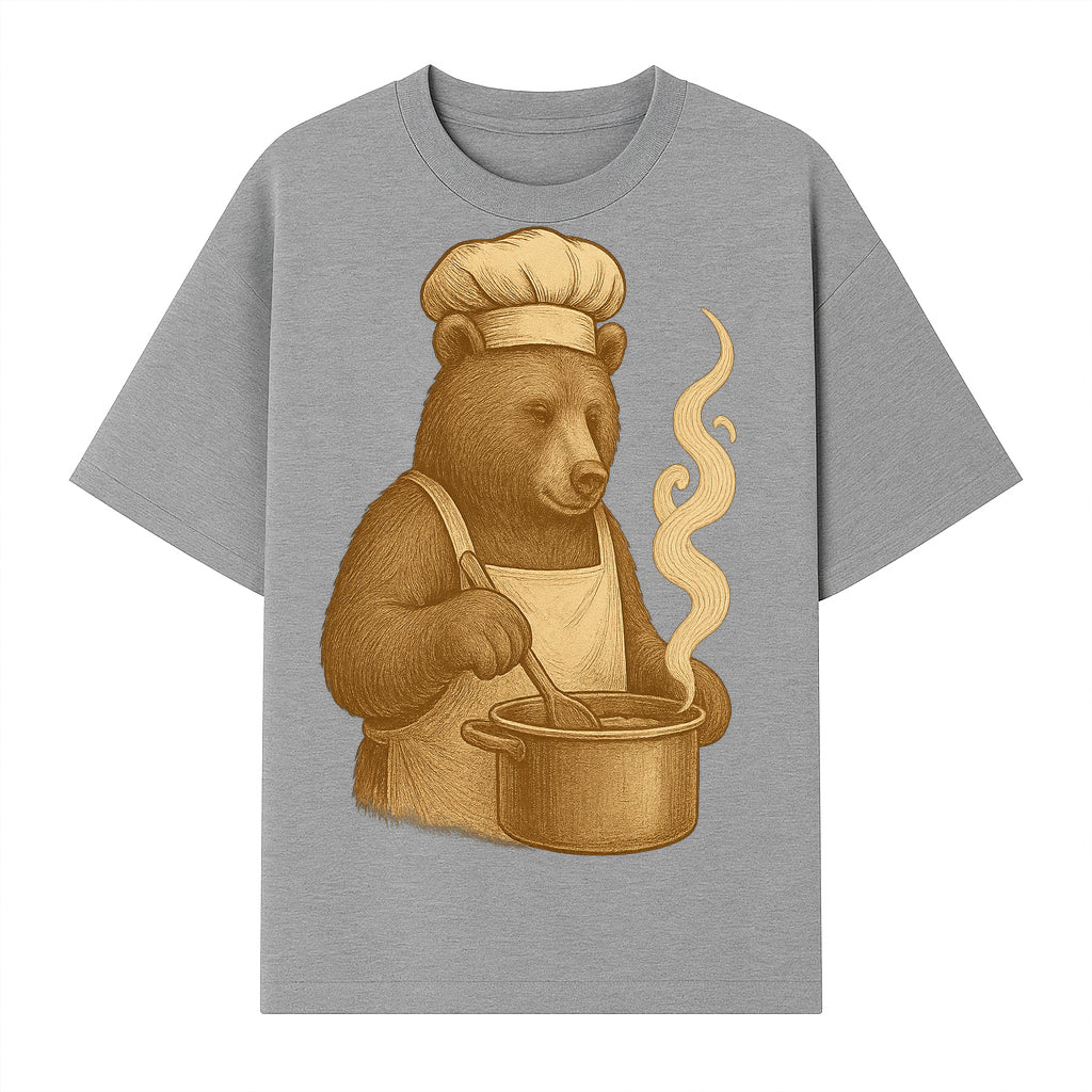 Chef Bear Cooking illustration - Vintage Art Print for Kitchen Decor or Animal Lover Gifts - T-shirt 1758181721558.jpg