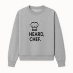 Chef Hat Wall Art Print - Heard, Chef Kitchen Decor, Culinary Quote, Chef Gift, Modern Kitchen Art, Foodie Decor, Home Cooking Style - Sweatshirt 1758181721819.jpg