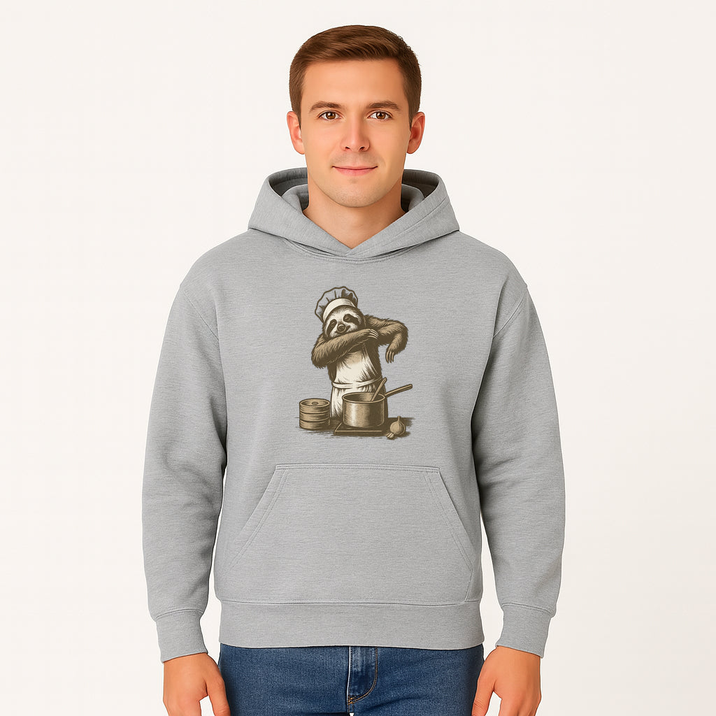 Chef Sloth Cooking Graphic Tee - Cute Animal Kitchen Design Funny Cooking Shirt for Food Lovers and Animal Enthusiasts - Hoodie 1758181722292.jpg
