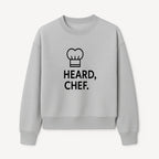 Chef Hat Wall Art Print - Heard, Chef Kitchen Decor, Culinary Quote, Chef Gift, Modern Kitchen Art, Foodie Decor, Home Cooking Style - Sweatshirt 1758181722407.jpg