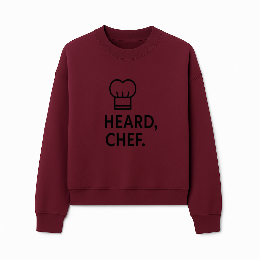 Chef Hat Wall Art Print - Heard, Chef Kitchen Decor, Culinary Quote, Chef Gift, Modern Kitchen Art, Foodie Decor, Home Cooking Style - Sweatshirt 1758181722856.jpg