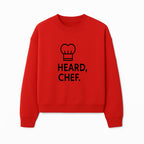 Chef Hat Wall Art Print - Heard, Chef Kitchen Decor, Culinary Quote, Chef Gift, Modern Kitchen Art, Foodie Decor, Home Cooking Style - Sweatshirt 1758181723105.jpg