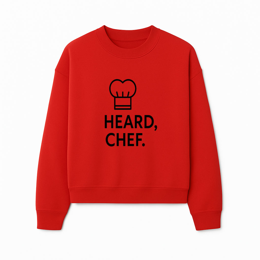 Chef Hat Wall Art Print - Heard, Chef Kitchen Decor, Culinary Quote, Chef Gift, Modern Kitchen Art, Foodie Decor, Home Cooking Style - Sweatshirt 1758181723105.jpg