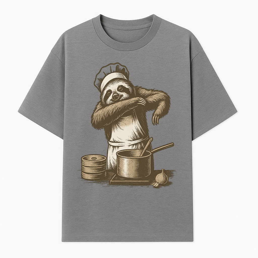 Chef Sloth Cooking Graphic Tee - Cute Animal Kitchen Design Funny Cooking Shirt for Food Lovers and Animal Enthusiasts - T-shirt 1758181723196.jpg