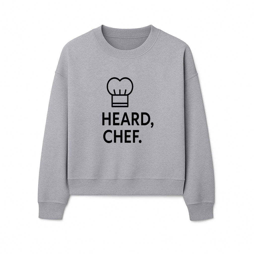 Chef Hat Wall Art Print - Heard, Chef Kitchen Decor, Culinary Quote, Chef Gift, Modern Kitchen Art, Foodie Decor, Home Cooking Style - Sweatshirt 1758181723220.jpg