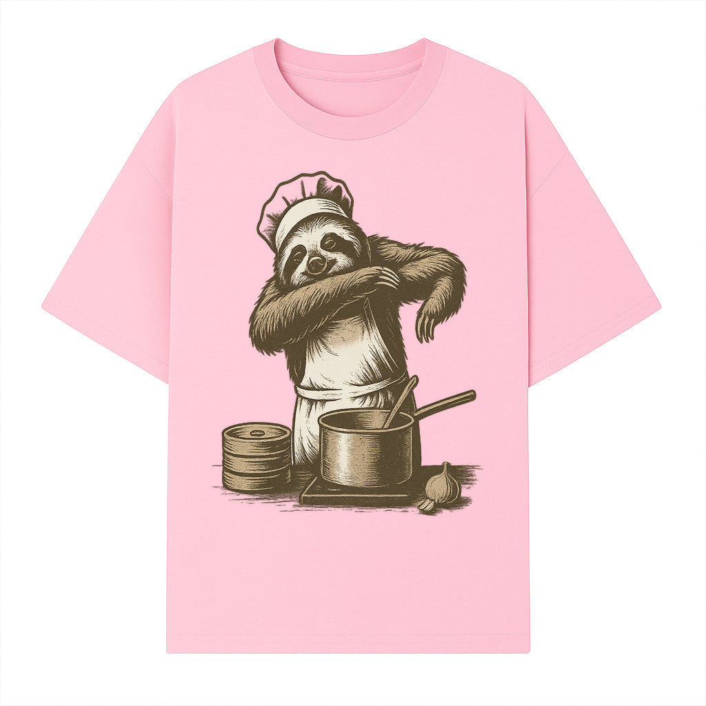 Chef Sloth Cooking Graphic Tee - Cute Animal Kitchen Design Funny Cooking Shirt for Food Lovers and Animal Enthusiasts - T-shirt 1758181723473.jpg
