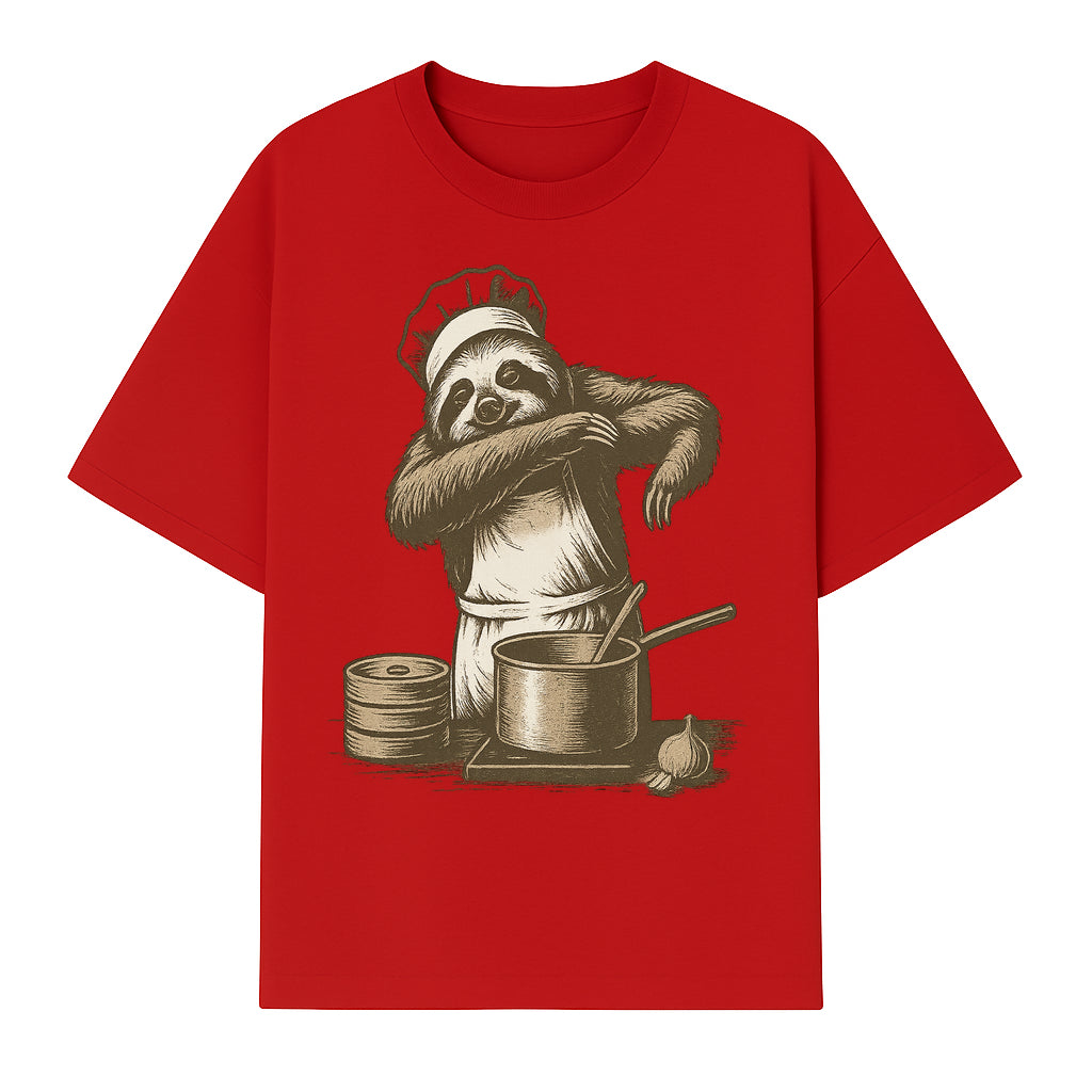 Chef Sloth Cooking Graphic Tee - Cute Animal Kitchen Design Funny Cooking Shirt for Food Lovers and Animal Enthusiasts - T-shirt 1758181723867.jpg