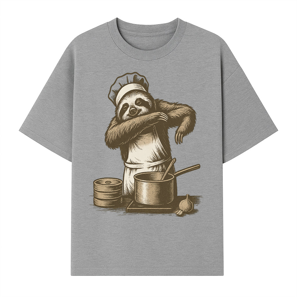 Chef Sloth Cooking Graphic Tee - Cute Animal Kitchen Design Funny Cooking Shirt for Food Lovers and Animal Enthusiasts - T-shirt 1758181723994.jpg