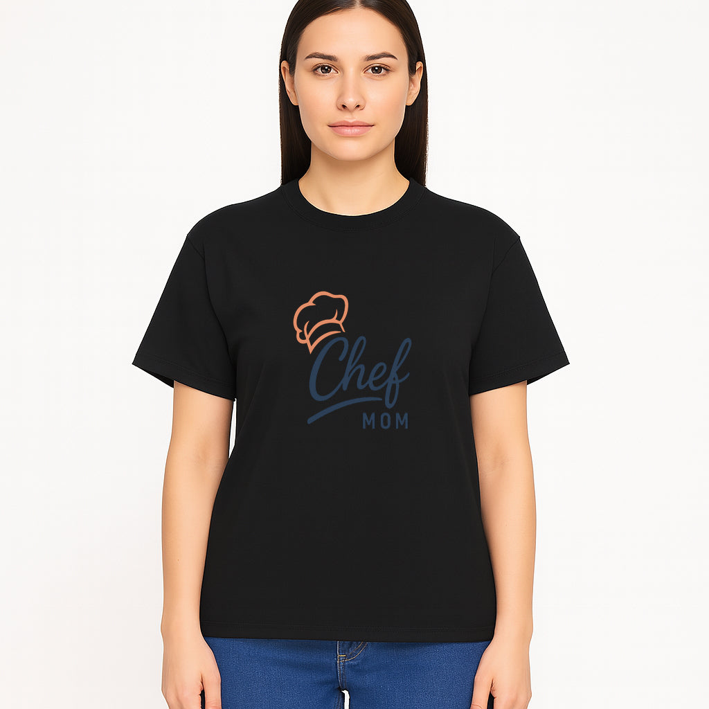 Chef Mom Chef Hat Design T-Shirt | Gift for Cooking Moms | Fun Culinary Apparel for Mothers | Mother's Day Gift Idea - T-shirt 1758181724039.jpg