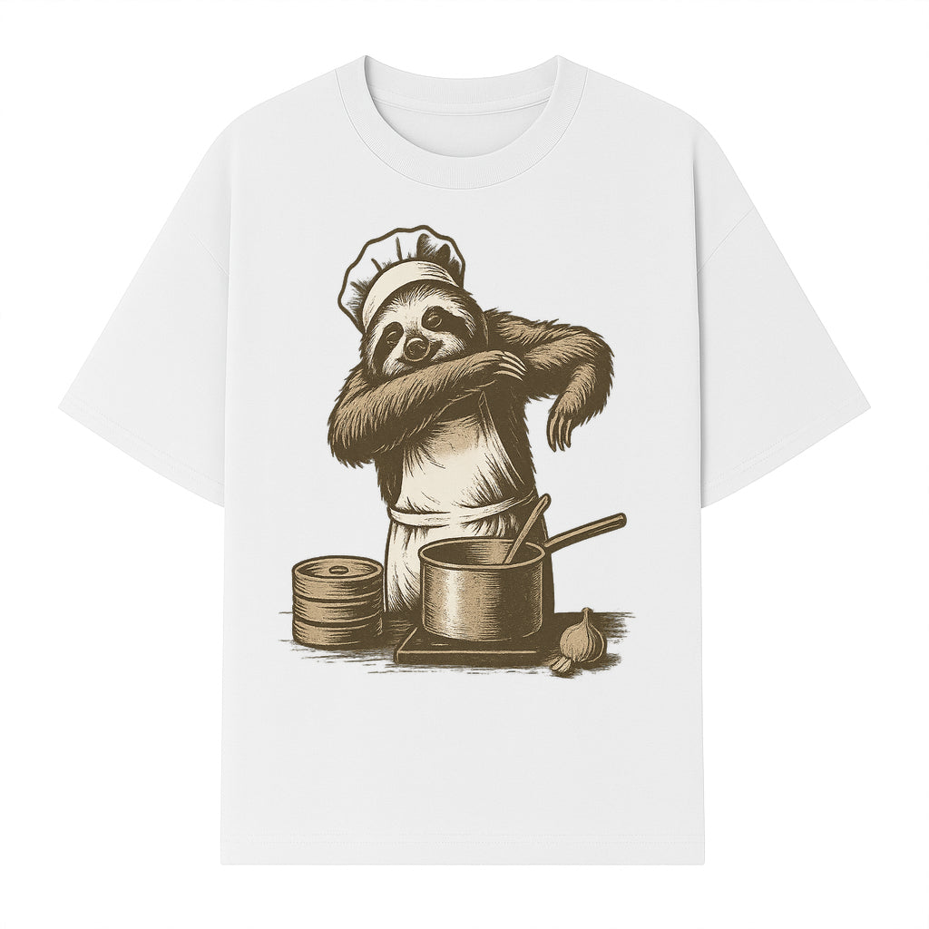 Chef Sloth Cooking Graphic Tee - Cute Animal Kitchen Design Funny Cooking Shirt for Food Lovers and Animal Enthusiasts - T-shirt 1758181724131.jpg
