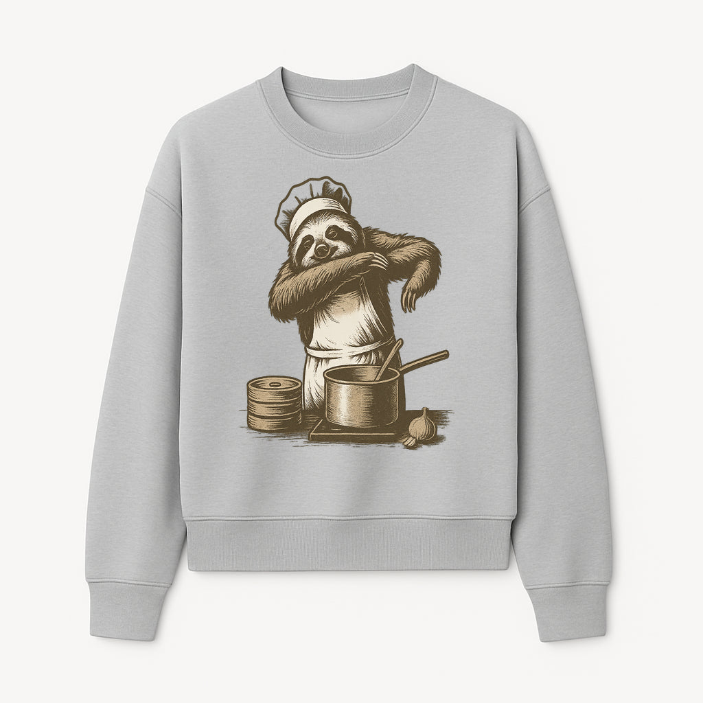 Chef Sloth Cooking Graphic Tee - Cute Animal Kitchen Design Funny Cooking Shirt for Food Lovers and Animal Enthusiasts - Sweatshirt 1758181726180.jpg
