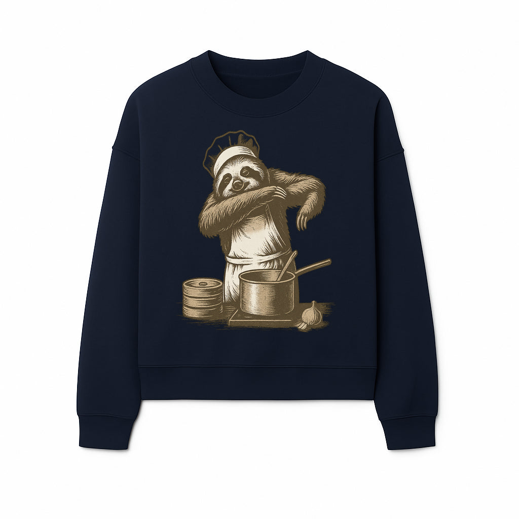 Chef Sloth Cooking Graphic Tee - Cute Animal Kitchen Design Funny Cooking Shirt for Food Lovers and Animal Enthusiasts - Sweatshirt 1758181726766.jpg