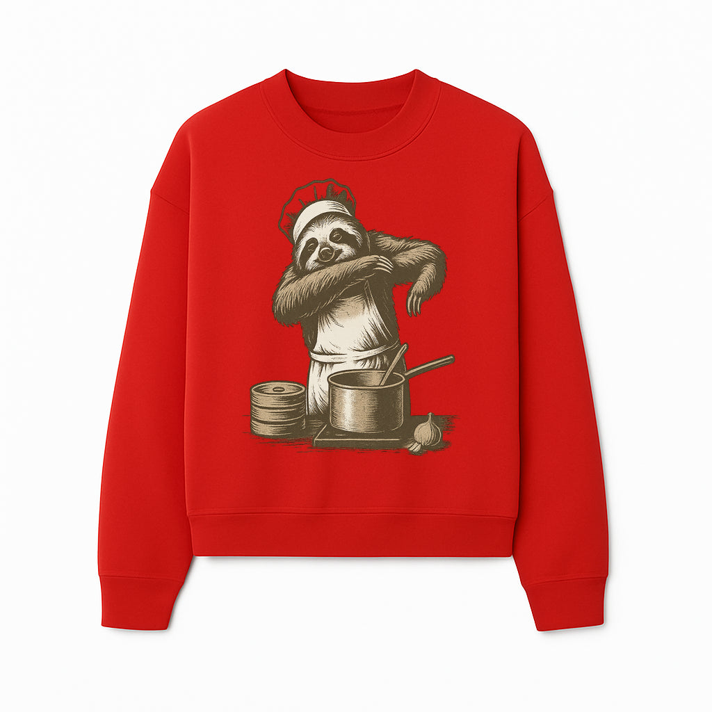 Chef Sloth Cooking Graphic Tee - Cute Animal Kitchen Design Funny Cooking Shirt for Food Lovers and Animal Enthusiasts - Sweatshirt 1758181726904.jpg