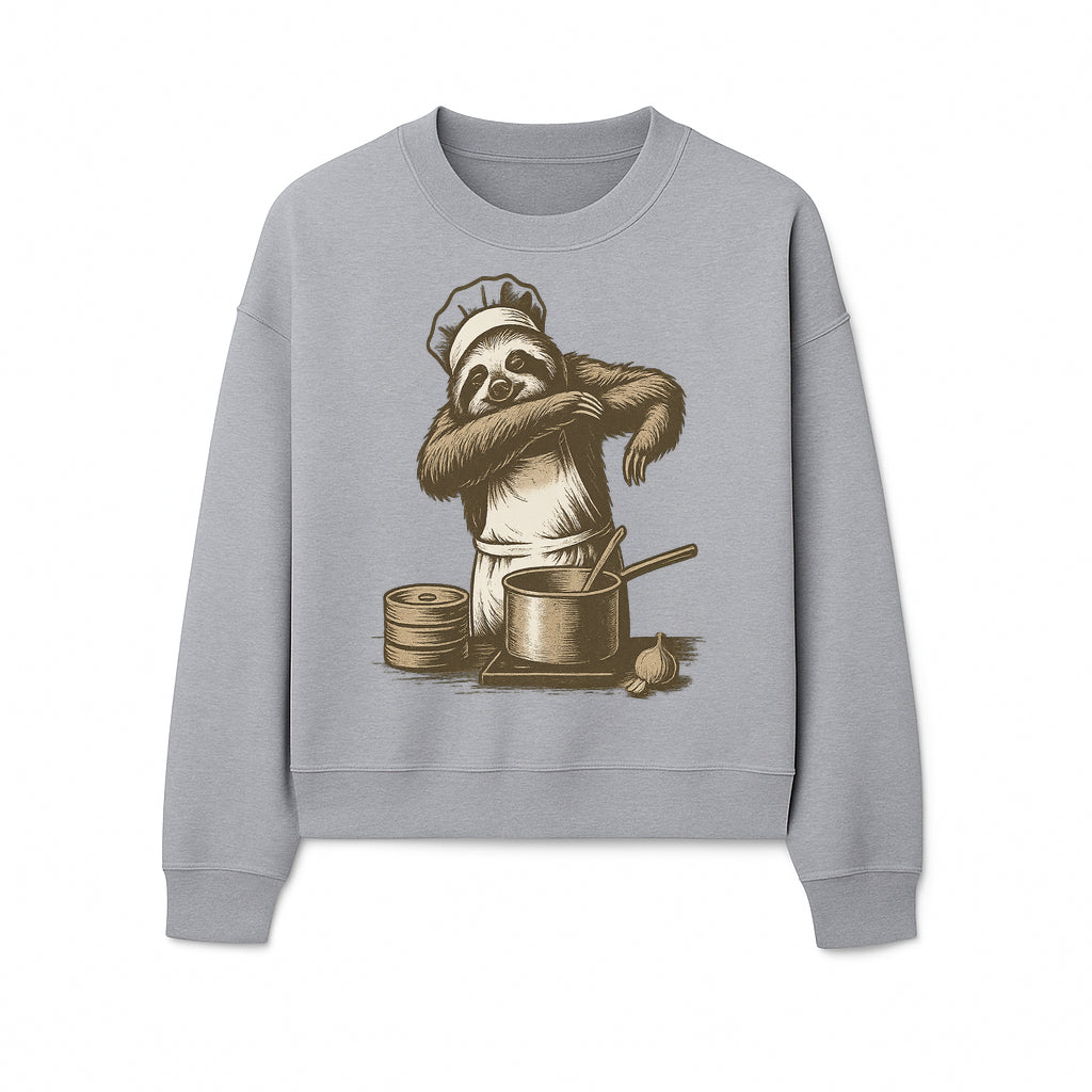 Chef Sloth Cooking Graphic Tee - Cute Animal Kitchen Design Funny Cooking Shirt for Food Lovers and Animal Enthusiasts - Sweatshirt 1758181727055.jpg
