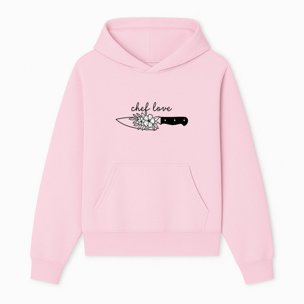Chef Love Floral Knife Design - Kitchen Decor, Culinary Gift, Chef Gift Ideas, Hand Lettered Art, Cooking Enthusiast Gift - Hoodie 1758181727321.jpg