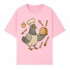 Chef Pigeon Serving Cake Design T-Shirt | Cute Bird Baking Graphic Tee | Fun Cooking Gift for Bird Lovers & Bakers - T-shirt 1758181727491.jpg