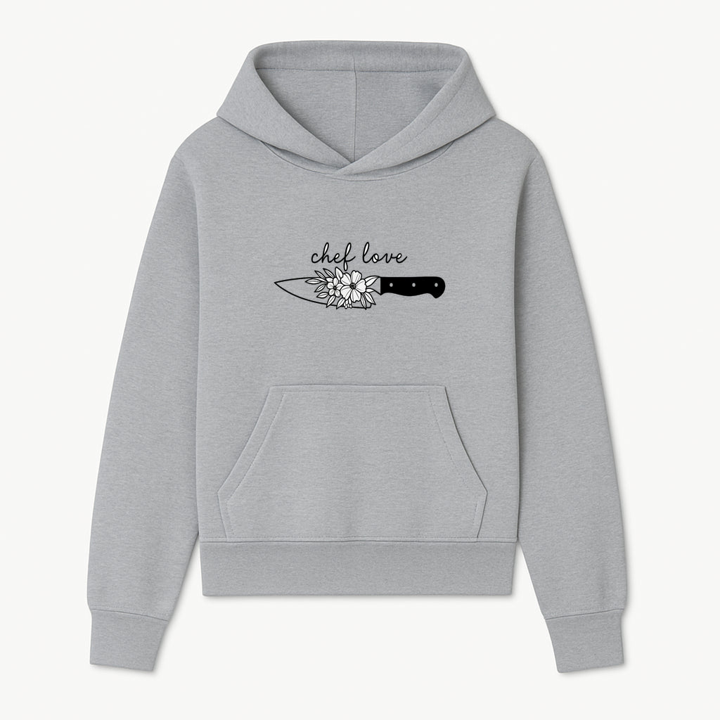 Chef Love Floral Knife Design - Kitchen Decor, Culinary Gift, Chef Gift Ideas, Hand Lettered Art, Cooking Enthusiast Gift - Hoodie 1758181727964.jpg