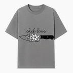 Chef Love Floral Knife Design - Kitchen Decor, Culinary Gift, Chef Gift Ideas, Hand Lettered Art, Cooking Enthusiast Gift - T-shirt 1758181730142.jpg