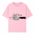 Chef Love Floral Knife Design - Kitchen Decor, Culinary Gift, Chef Gift Ideas, Hand Lettered Art, Cooking Enthusiast Gift - T-shirt 1758181730436.jpg