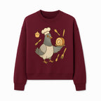 Chef Pigeon Serving Cake Design T-Shirt | Cute Bird Baking Graphic Tee | Fun Cooking Gift for Bird Lovers & Bakers - Sweatshirt 1758181730575.jpg