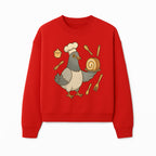 Chef Pigeon Serving Cake Design T-Shirt | Cute Bird Baking Graphic Tee | Fun Cooking Gift for Bird Lovers & Bakers - Sweatshirt 1758181730872.jpg