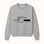 Chef Love Floral Knife Design - Kitchen Decor, Culinary Gift, Chef Gift Ideas, Hand Lettered Art, Cooking Enthusiast Gift - Sweatshirt 1758181732736.jpg