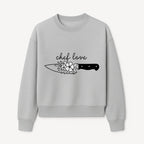 Chef Love Floral Knife Design - Kitchen Decor, Culinary Gift, Chef Gift Ideas, Hand Lettered Art, Cooking Enthusiast Gift - Sweatshirt 1758181733337.jpg