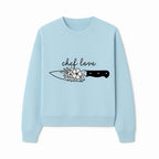 Chef Love Floral Knife Design - Kitchen Decor, Culinary Gift, Chef Gift Ideas, Hand Lettered Art, Cooking Enthusiast Gift - Sweatshirt 1758181733464.jpg