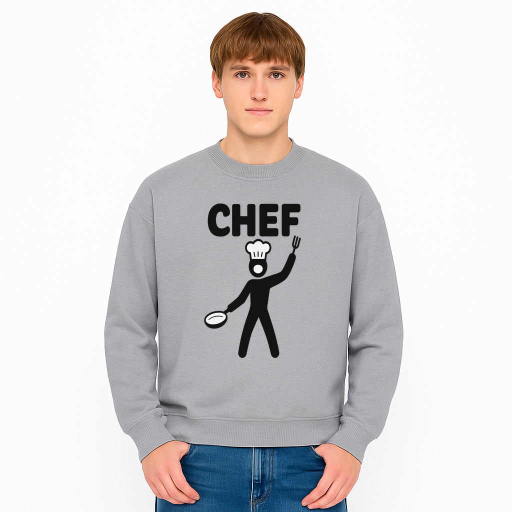 Chef Silhouette Wall Art | Kitchen Decor | Cooking Enthusiast Gift | Restaurant Wall Sign | Culinary Art | Modern Home Decor - Sweatshirt 1758181742330.jpg